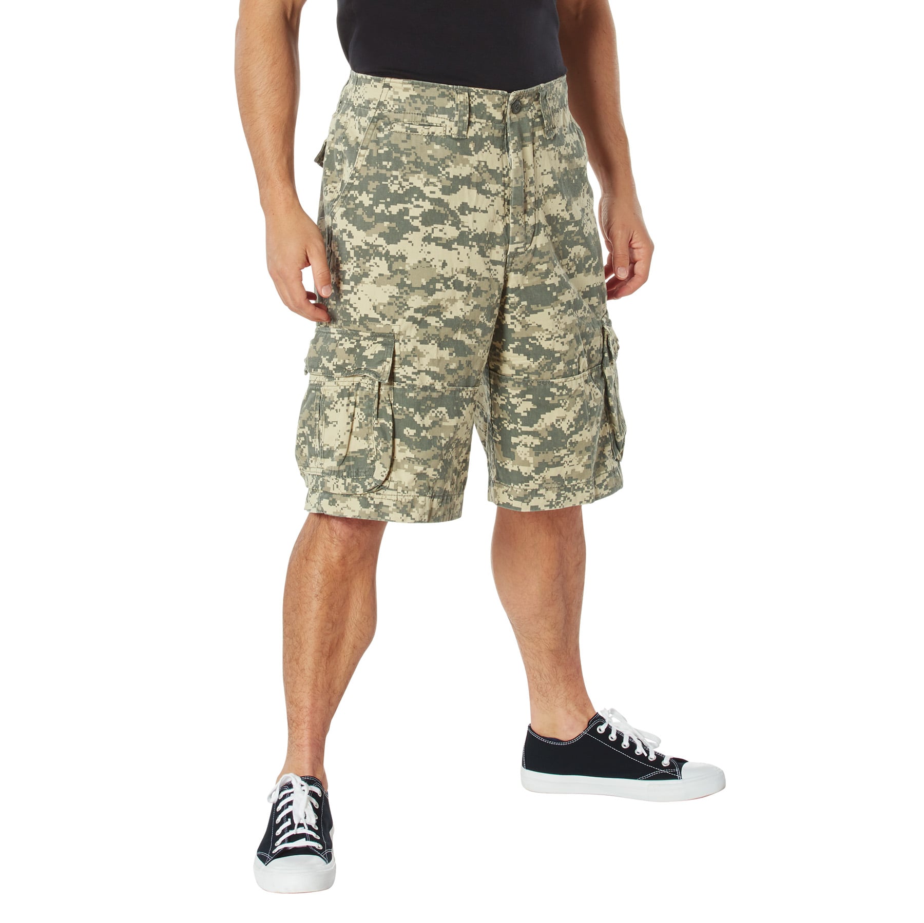 Rothco Vintage Utility Cargo Shorts - Acu Digital Camo, Medium