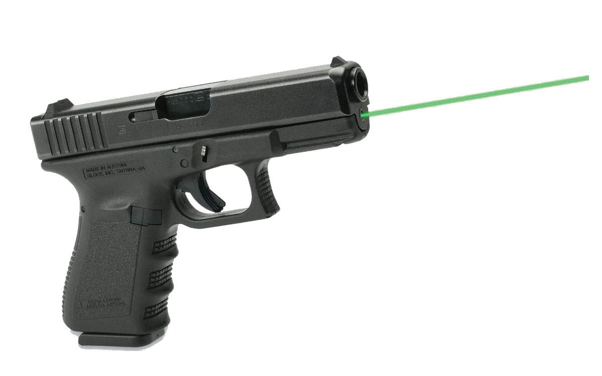 LaserMax Green Guide Rod Laser for Glock 19, 23, 32, 38 Gen 1-3 Pistols, Black - LMS-1131G