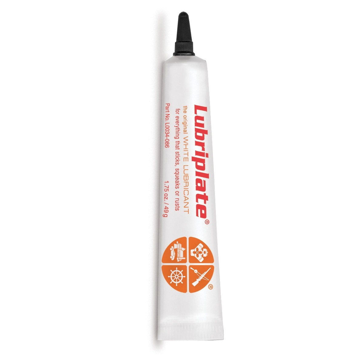 Lubriplate Lubricants No. 105 6" x 6" x 7" Multi-Purpose Grease, 1.75 oz Tube White