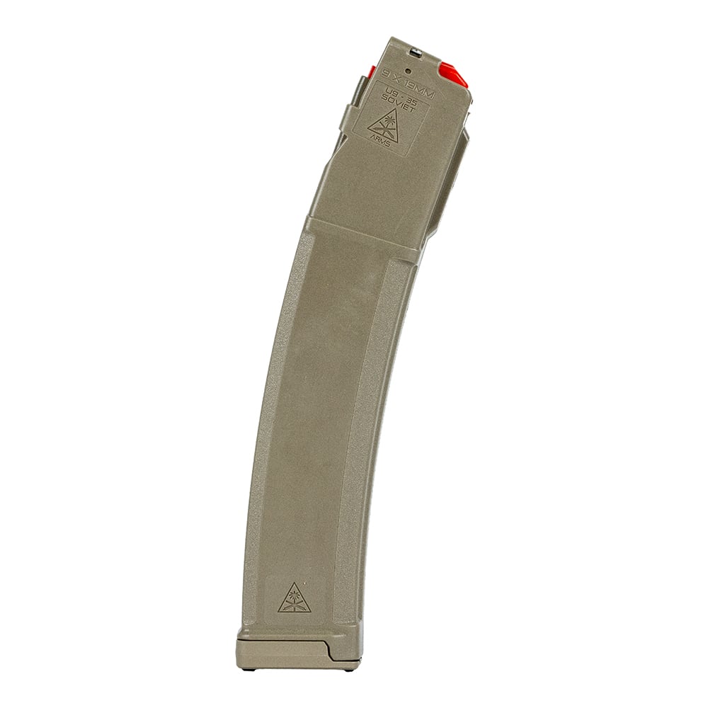 PSA AK-V 9x19mm U9 35 Round Patterned Magazine, Flat Dark Earth