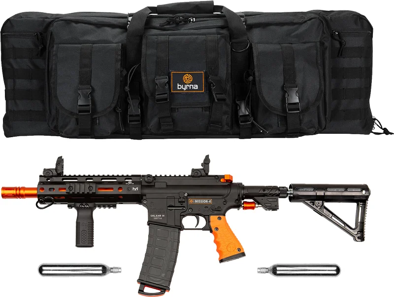 BYRNA MISSION 4 LAUNCHER BLACK - /ORG W/2 88GR CO2
