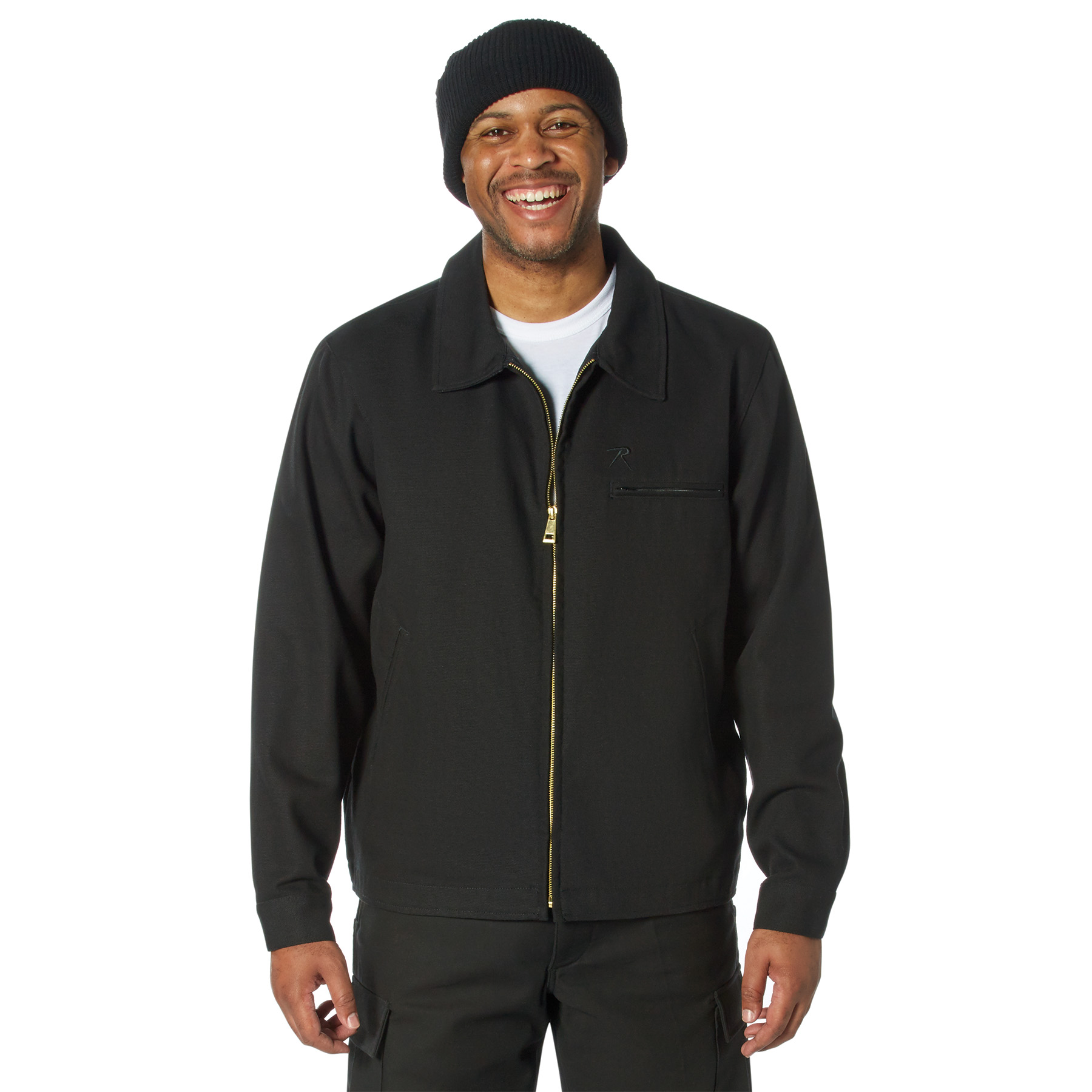 Rothco Lightweight Canvas Work Jacket - Black, Large