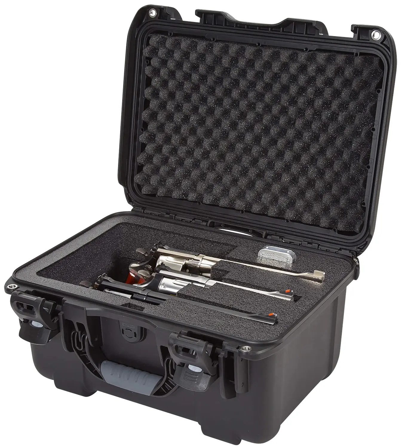Nanuk 918REV01 918 3 Up Revolver Case Black Polymer w/ Foam Padding Latches 14.90" L x 9.80" W x 8.60" H Interior Dimensions