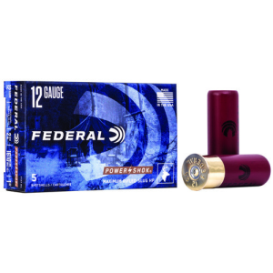 FEDERAL AMMO Power-Shok Shotshell 12 Gauge 2.75" 1 oz Rifled Slug Shotgun Ammunition | 5 Rounds