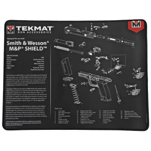 TekMat TEKR20SWMPSHIELD Ultra Premium Cleaning Mat  S&W M&P Shield Parts Diagram 15 x 20