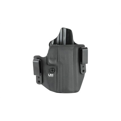 L.A.G. Tactical Defender Series OWB/IWB Right Hand Holster Fits SIG P320 Full Size 9/40, Black Kydex - 2078