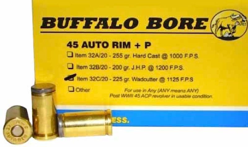 Buffalo Bore Ammunition 32C20 Personal Defense Strictly Business 45Auto Rim +P 225gr Wadcutter 20 Per Box/12 Case - No Credit Card Fees - Low, flat rate shipping