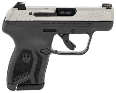 Ruger .380 ACP 2" Barrel, Savage Silver Cerakote, Black Nylon Grip Pistol - 10Rd