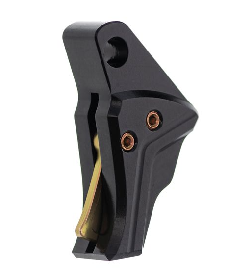 Tyrant Designs - Glock Trigger-5-Black-Gold - Screw / Safety- Shoe Only - TD-GTRIG-5-BLACK-GOLD