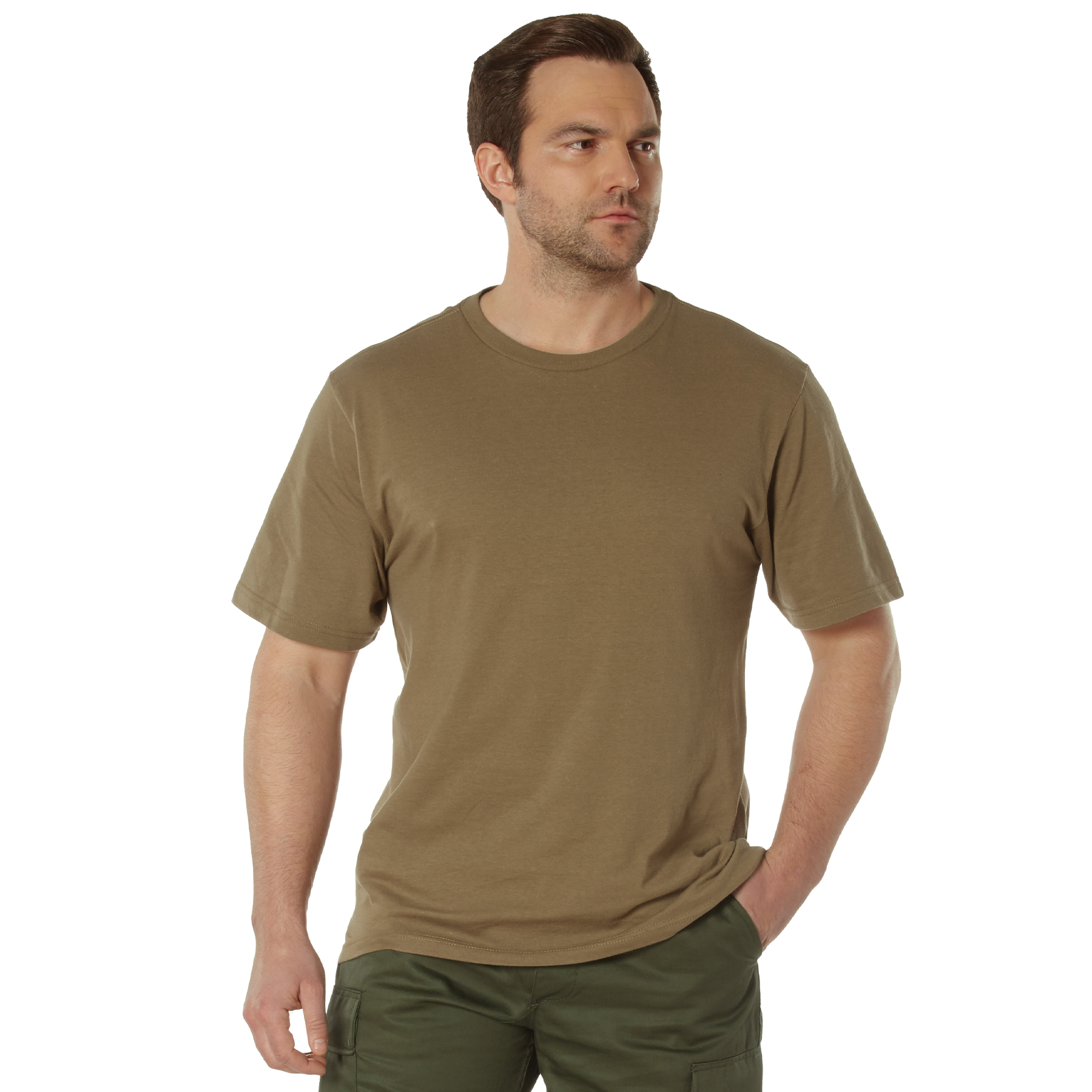 Rothco Full Comfort Fit T-Shirt - Brown, Large