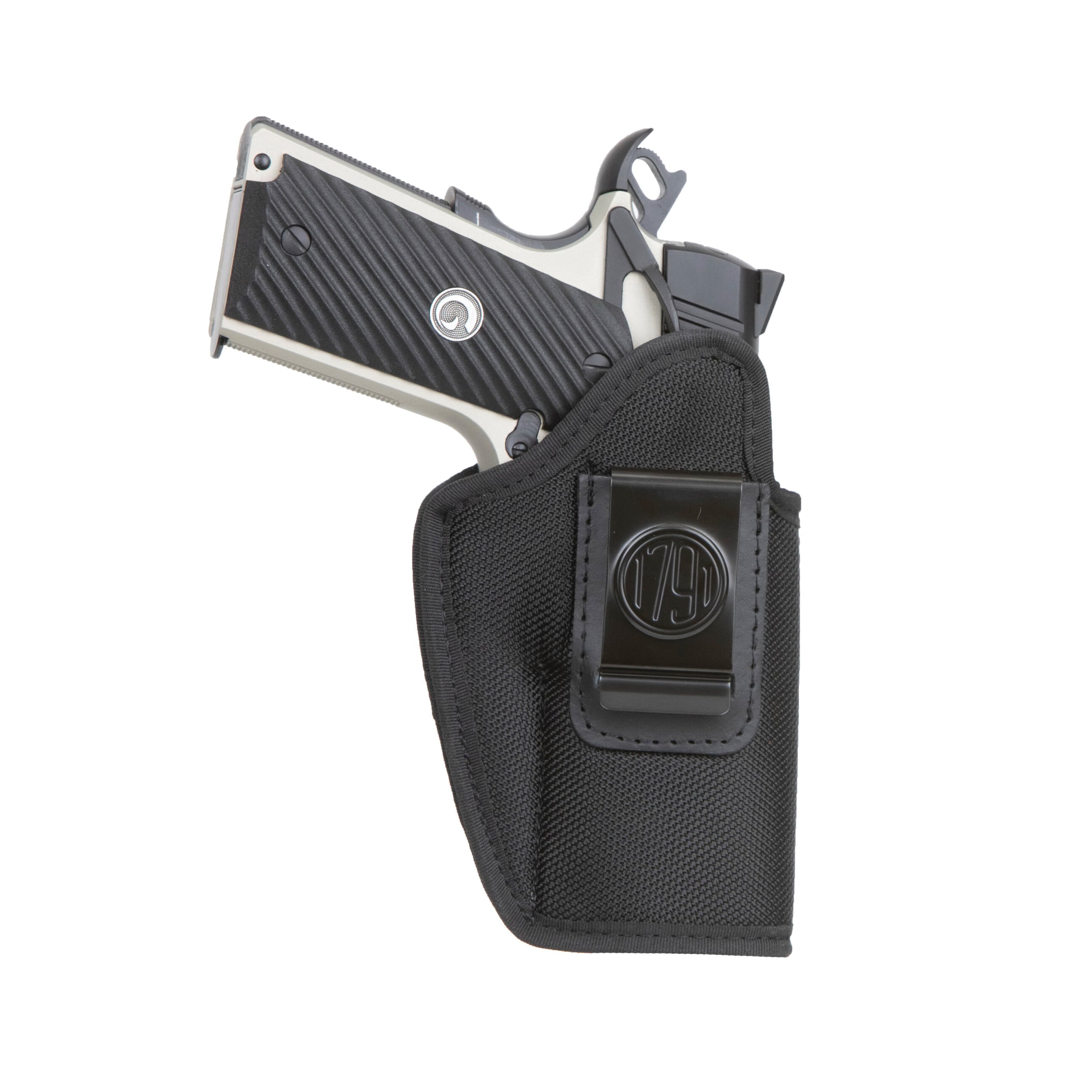 1791 Gunleather Premium Ballistic Nylon Left Hand IWB Holster Size 4, Black - PNIWB4BLKL