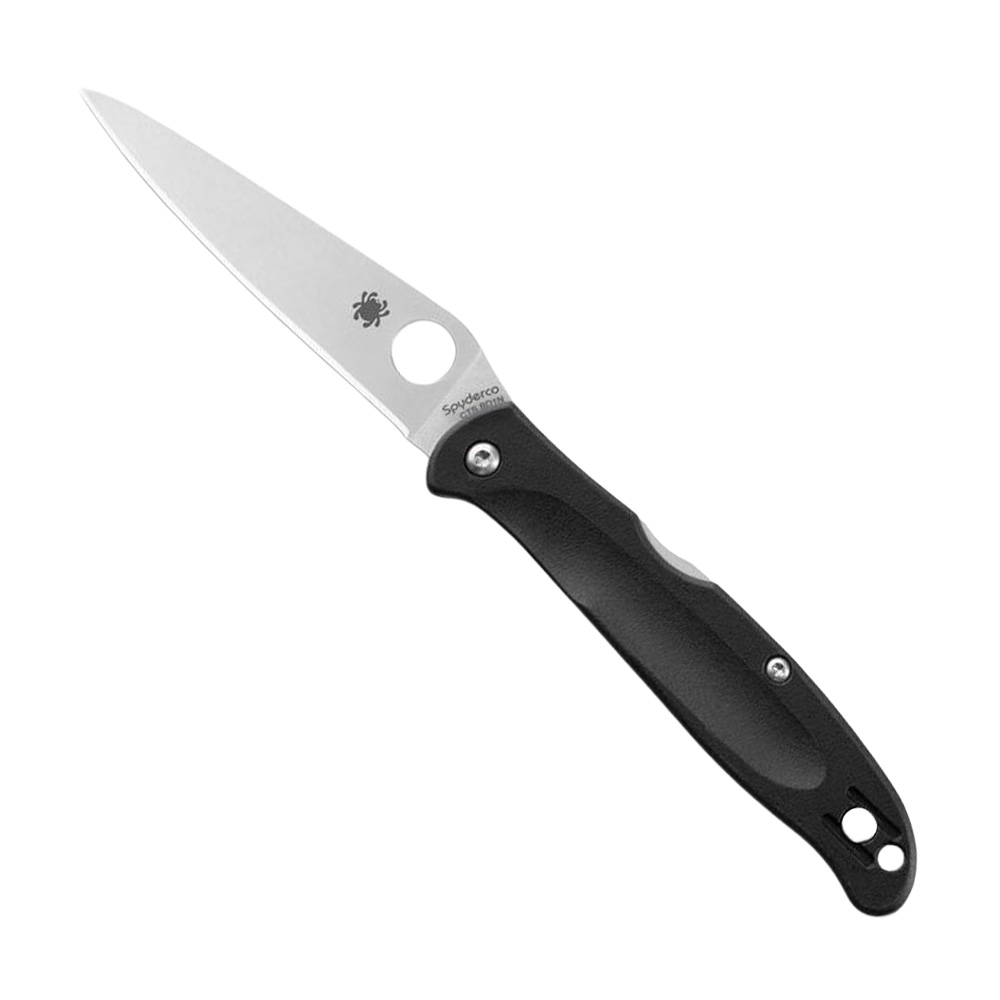 Spyderco Charisma Folding Drop Point Folding Knife, Black - C259PBK