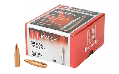 Hornady MATCH 30CAL .308 208GR 100CT
