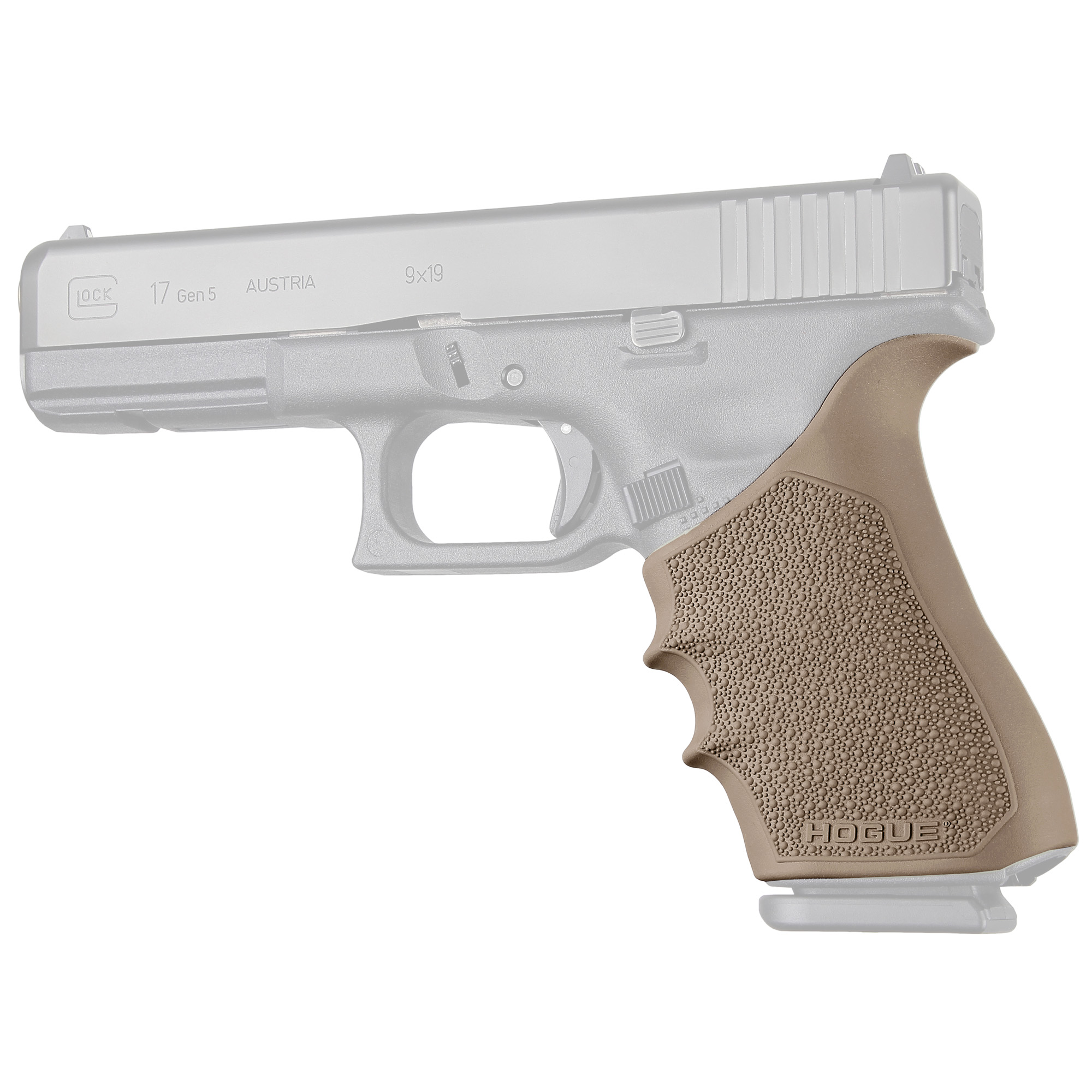 Hogue HandALL Beavertail Grip Sleeve, fits Glock Gen 1-2-5 17, 17L, 19X, 34, 34MOS, Flat Dark Earth