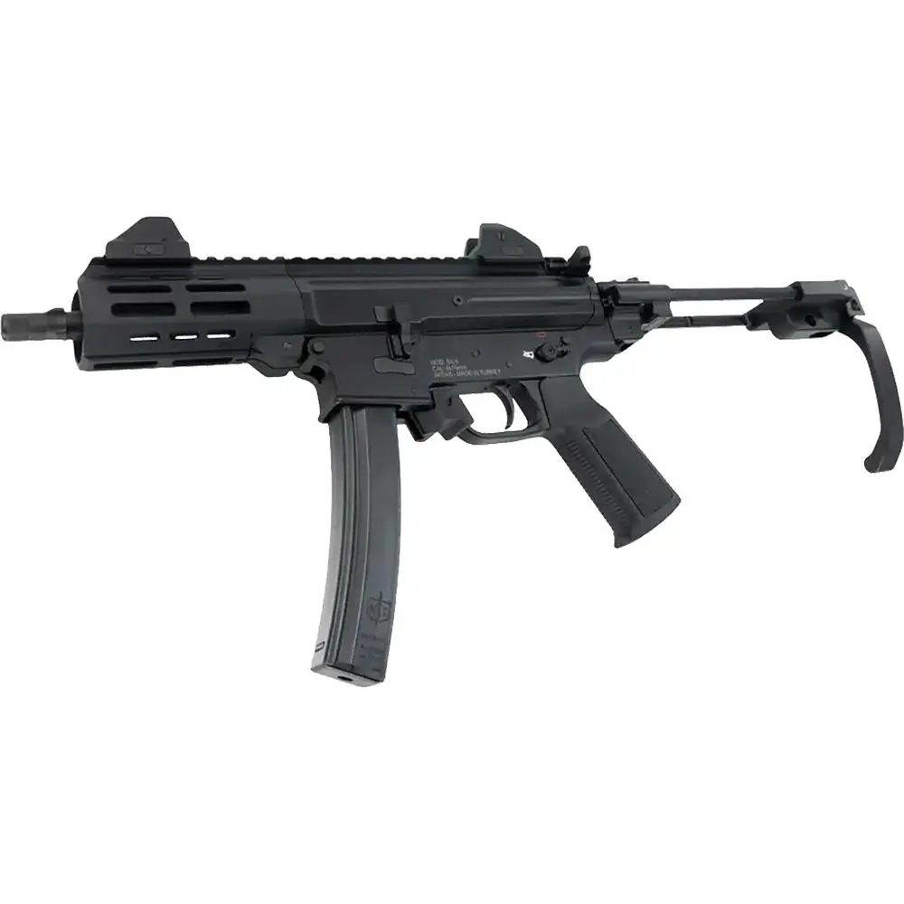 SDS Imports Mac IX Handgun 9mm Luger 30rd Magazines (2) 6.5" 1/2x28 Threaded Barrel Black with J-Brace