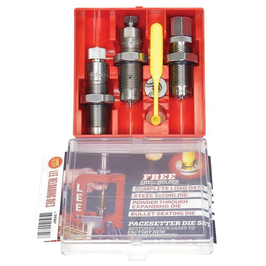Lee Precision PaceSetter .375 Win Steel 3-Die Set w/ Shell Holder and Powder Through Expanding Die - 90563