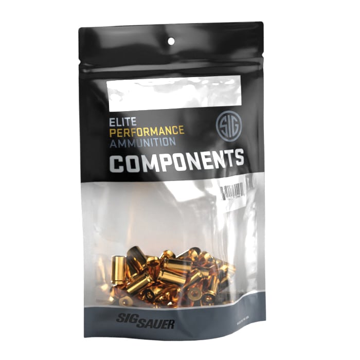 Sig Sauer .40 S&W Unprimed Component Pistol Brass, 100rds