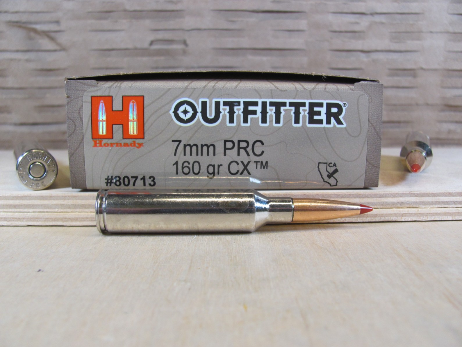 20 Round Box – 7mm PRC 160 Grain CX Hornady Outfitter Ammo – 80713