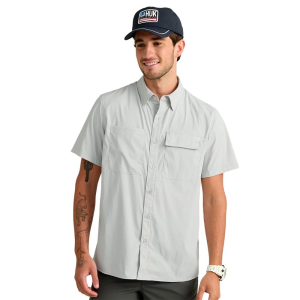 Huk Icon Short Sleeve Button Down Shirt Seagull S