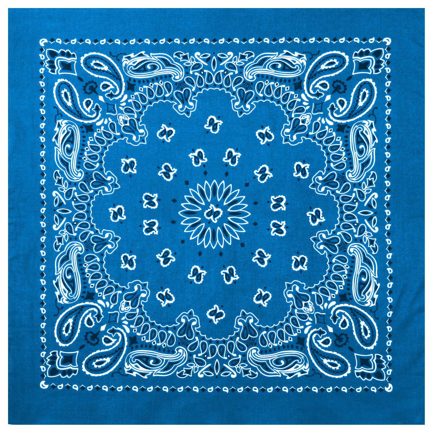 Rothco Trainmen Paisley Bandana - 22 X 22, Royal Blue
