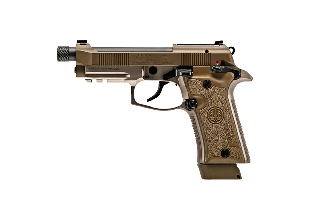 Beretta 80X Cheetah Tactical .380 ACP Pistol 4.4" 15rd, Desert Tan - J80XTD15
