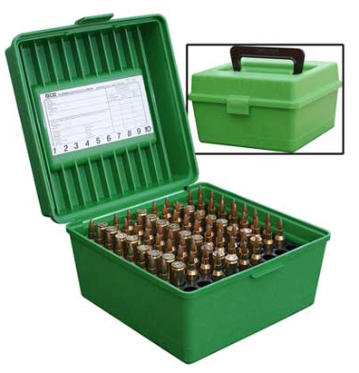 MTM FT Ammo Box Magnum Cases-Green-100rd-R-100-Mag-10