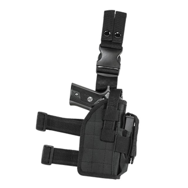 VISM  Universal Drop Leg Universal Holster Black