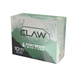 Fort Scott Munitions Claw Defense 10mm 190gr Solid Copper Flat Nose 20rd Box