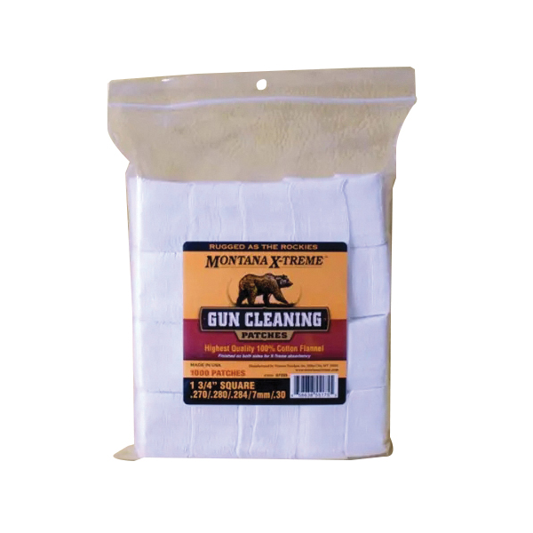 Montana X-Treme 7mm/.308 Cal 1.75" x 1.75" Square Patch, 1000/Bag