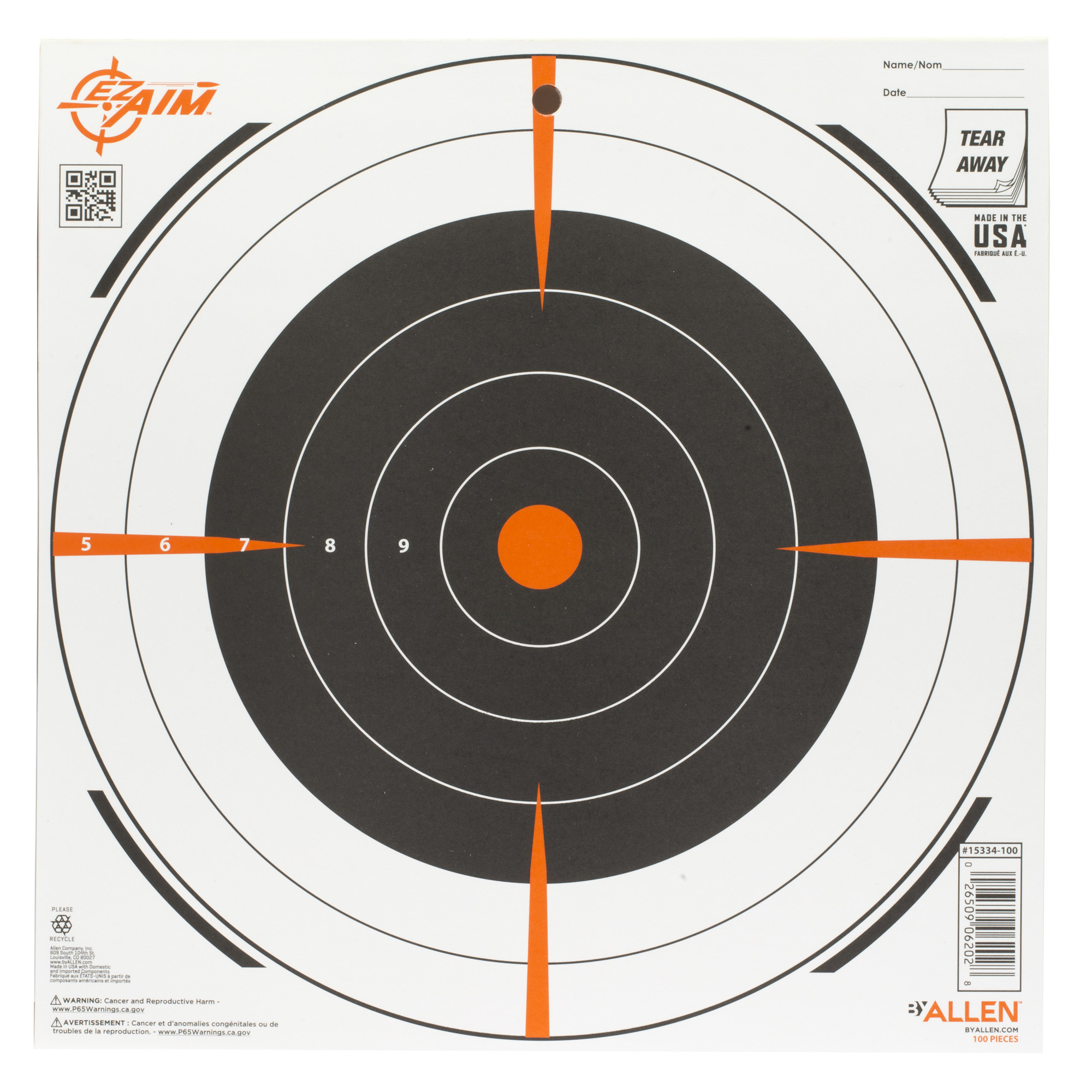 Allen EZ AIM Adhesive Paper Target - 15334100