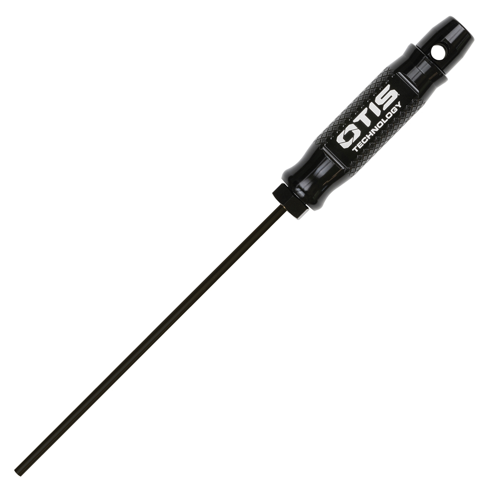 Otis .22 Cal #8-32 11" 1-Piece Cleaning Rod w/Rotating/Fixed Handle, Black