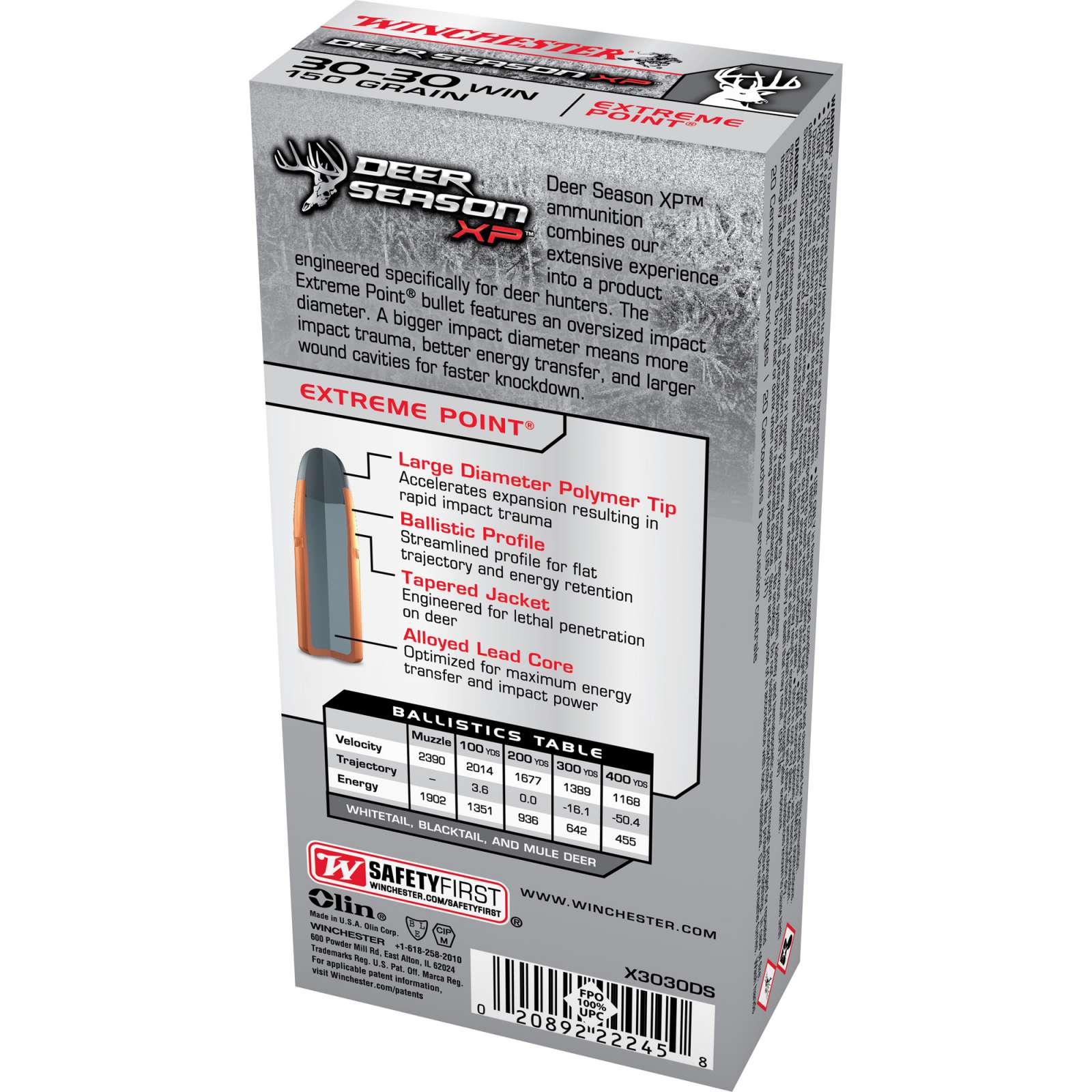 Winchester Deer Season XP .30-30 Win 150GR Ammo - 20RD