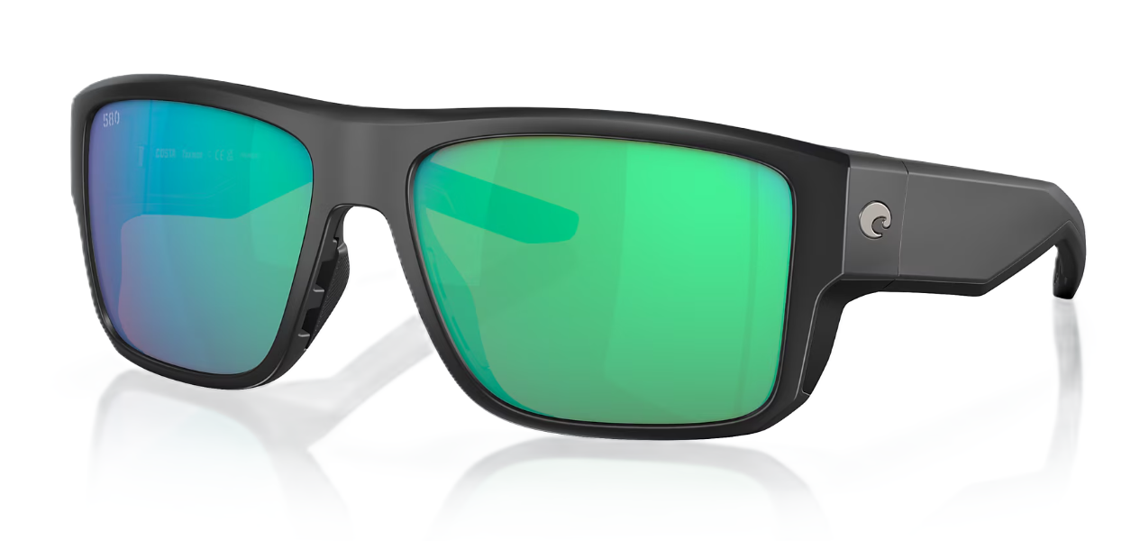 Costa Taxman - Matte Black w/ Green Mirror 580G