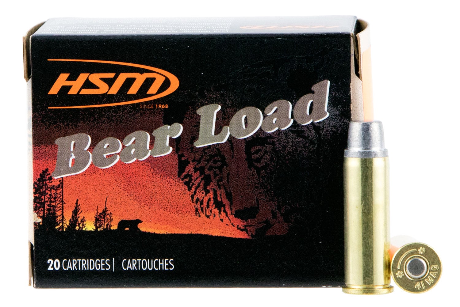 HSM AMMUNITION 41 MAG 230GR HL SWC 20RD BOX 20 BOXES PER CASE - No Credit Card Fees - Low, flat rate shipping