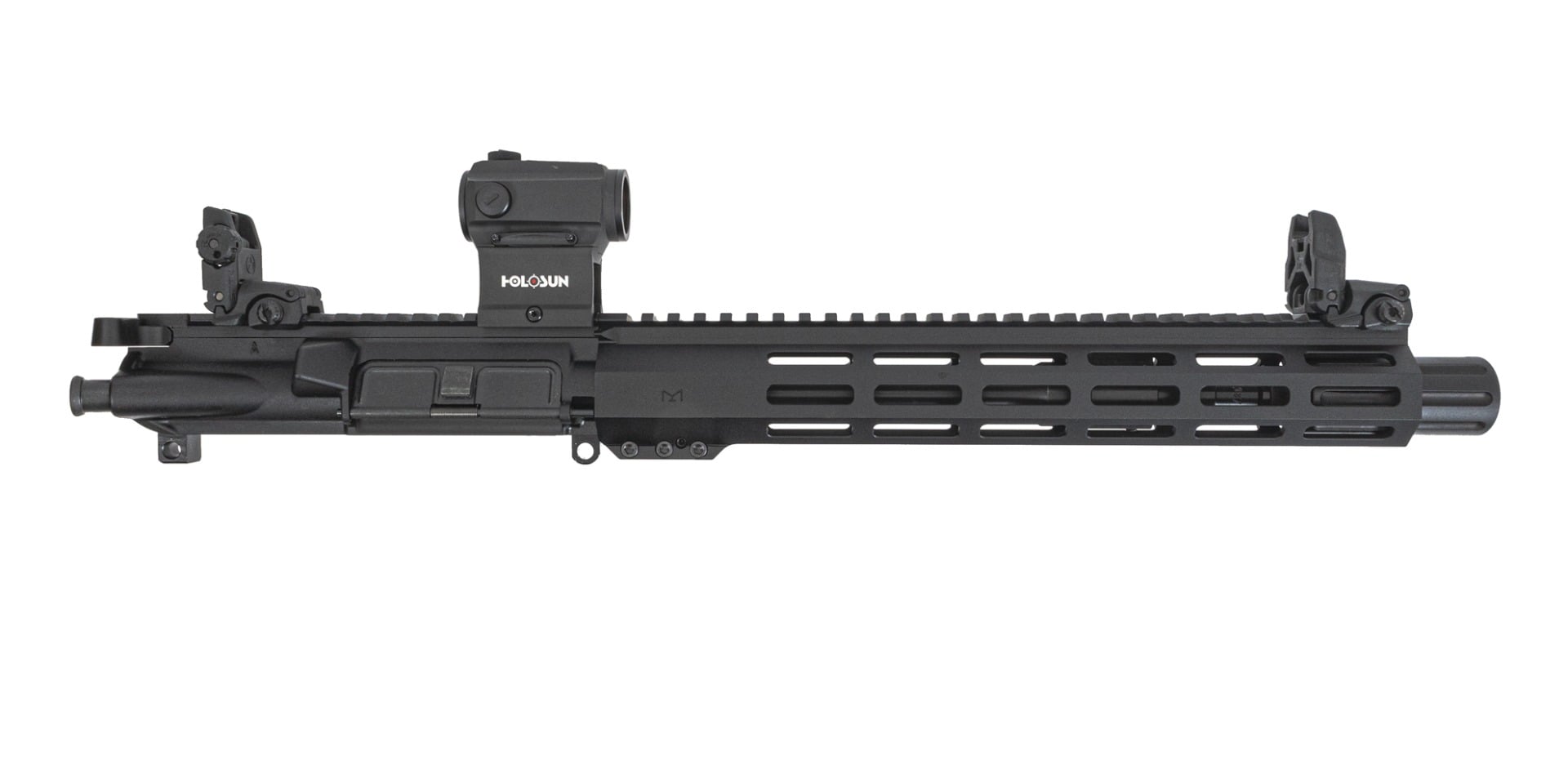 PSA 10.5" Carbine-Length 5.56 NATO 1/7 Phosphate 12" M-Lok Lightweight Hex Upper W/MBUS Sight Set & Holosun Red Dot