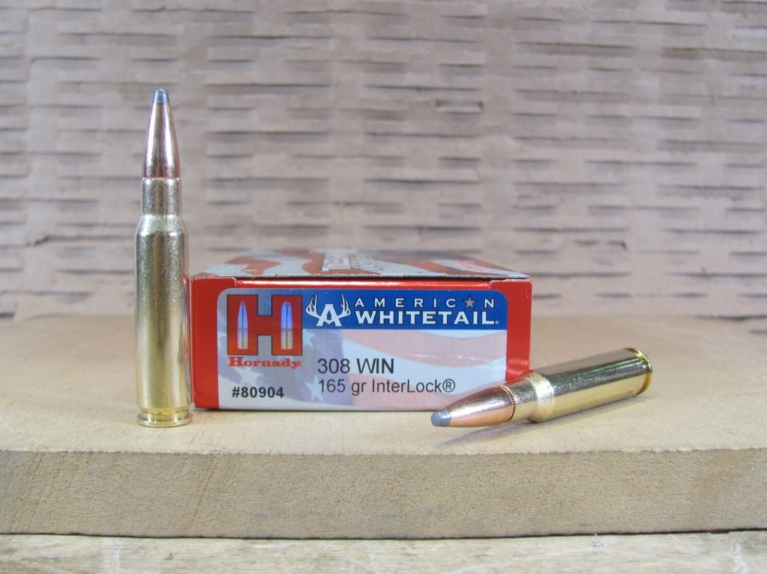200 Round Case – 308 Win 165 Grain InterLock Hornady American Whitetail Ammo – 80904