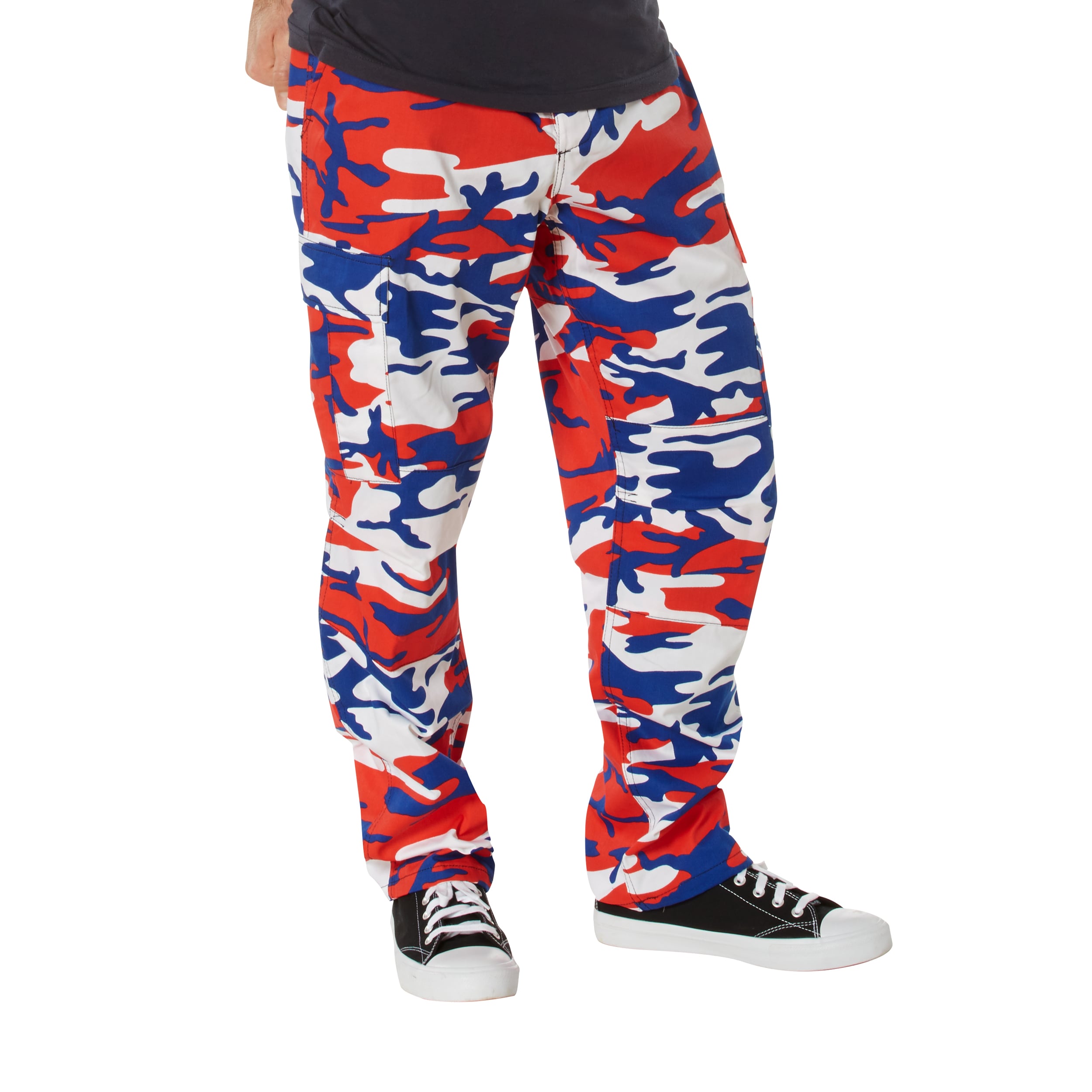 Rothco Color Camo Tactical Bdu Pants - Red - White - Blue Camo, Medium