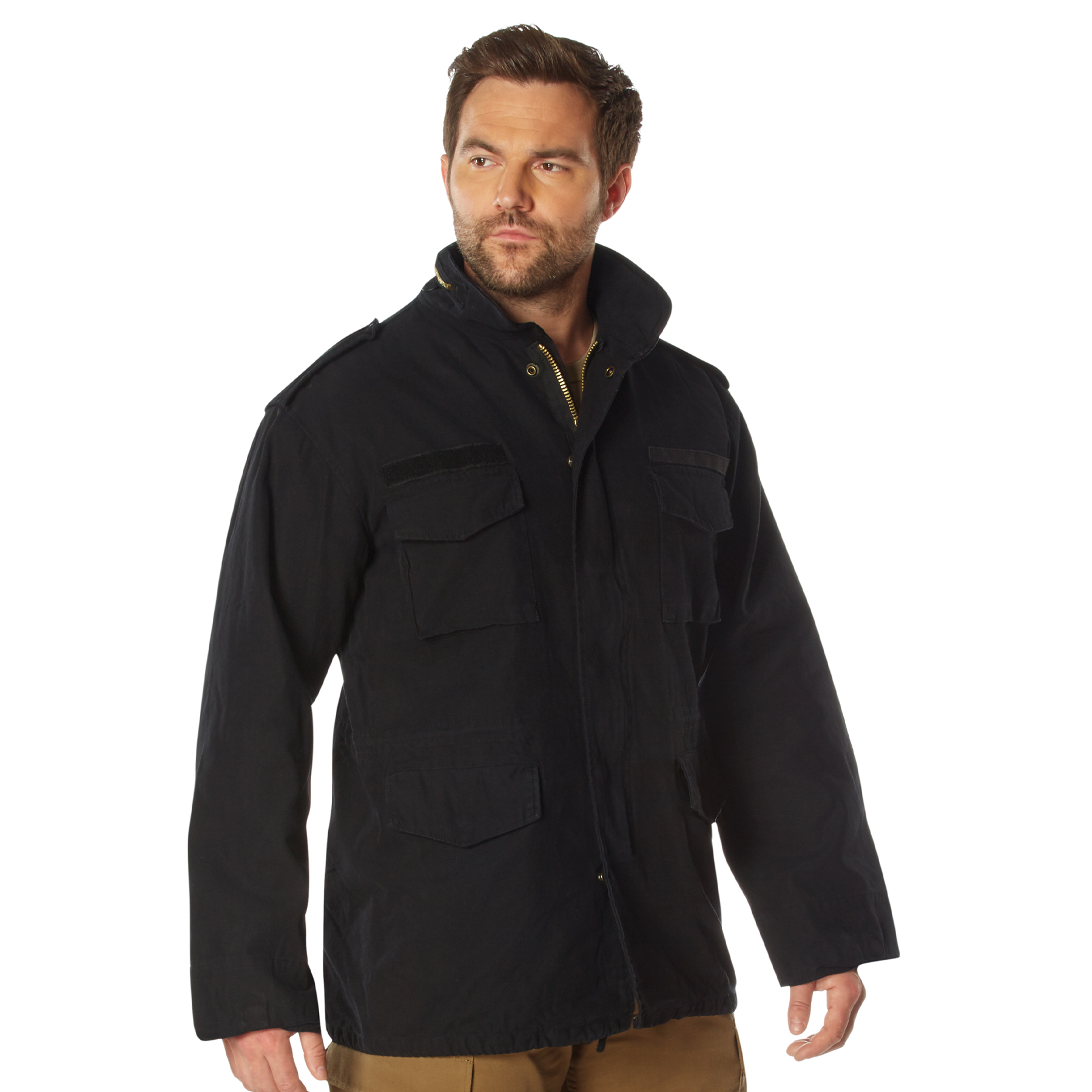 Rothco Vintage M-65 Field Jacket - Black, Medium