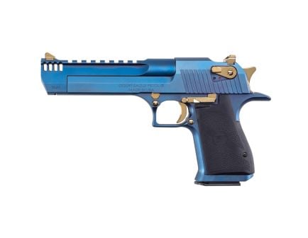 Desert Eagle Mark XIX .50 AE 6" 7rd Pistol, Carbo Blue/Gold - DE50CBG
