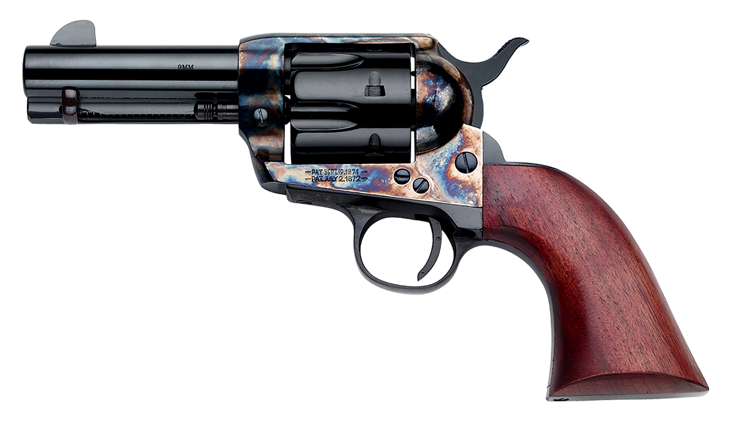Pietta SA733024ML 9mm Luger Revolver with Walnut Grip
