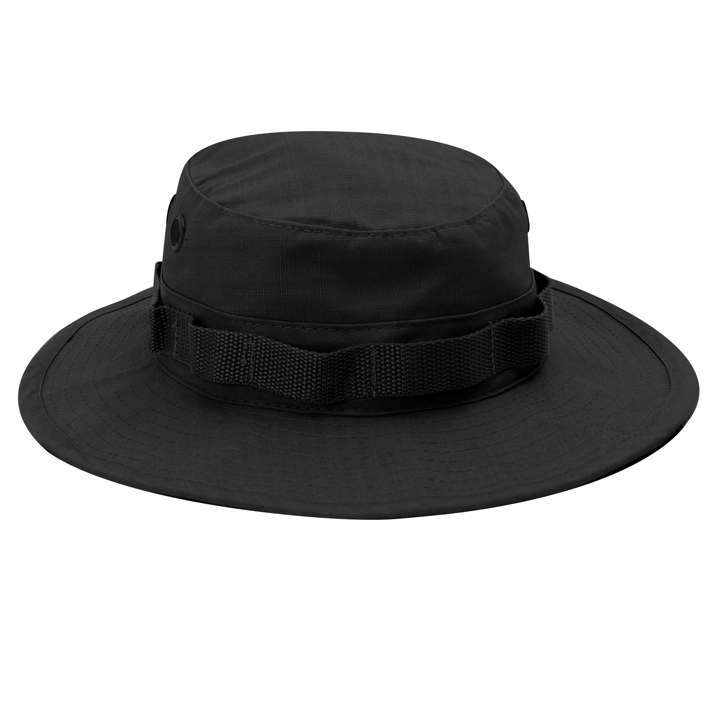 Rothco 100 Cotton Rip-Stop Boonie Hat - Black, Head Size 7 1-2