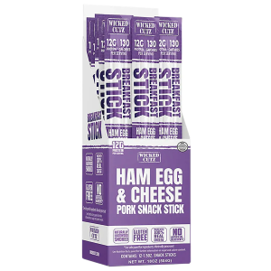 Wicked Cutz WCBR12HEC Ham Egg & Cheese Breakfast Sticks  12 Pack