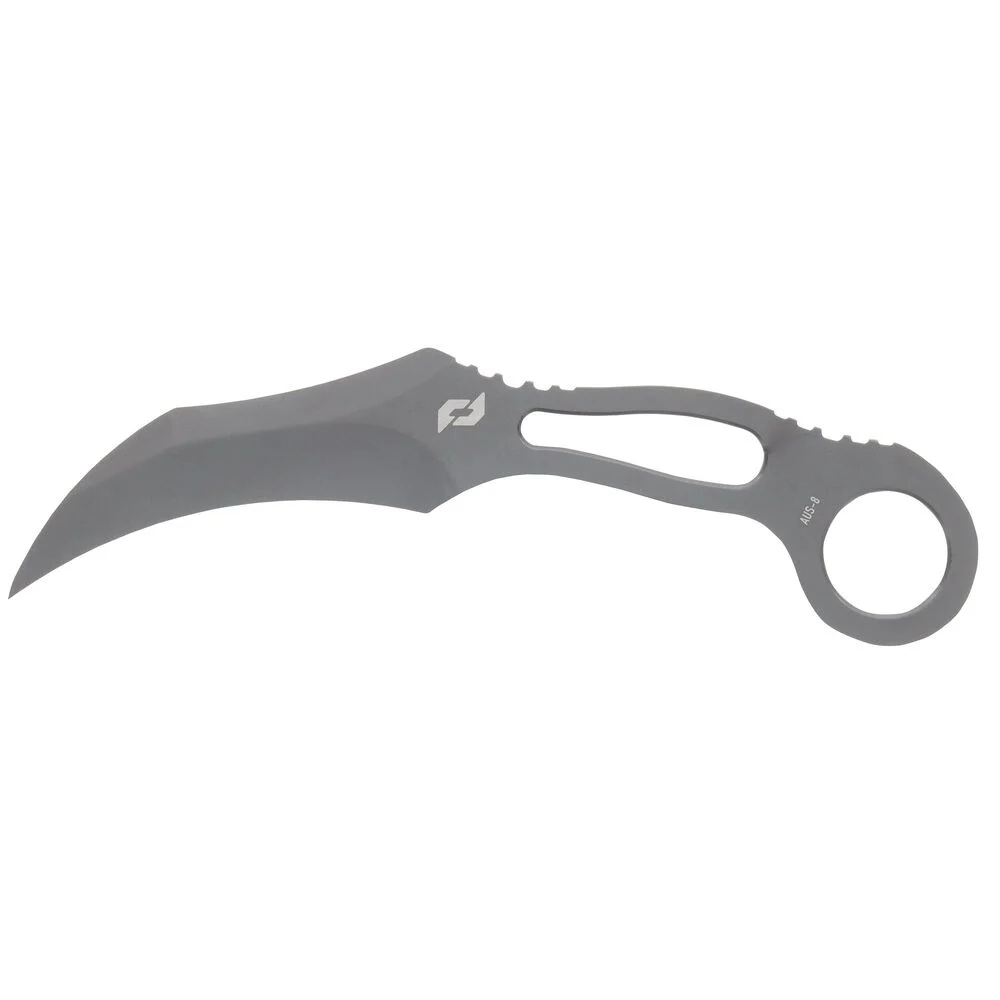 Schrade Boneyard CLR Fixed Blade Karambit Knife, Silver - 1182503
