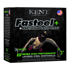 Kent K123FSP364X6 Fasteel+ Precision Plated Steel 12 GA 3 1-1/4oz #4  25rds