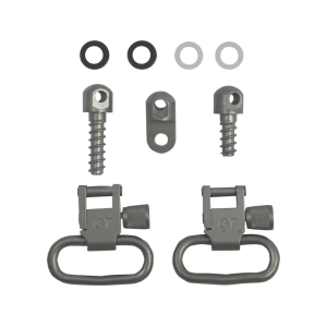 GrovTec Sling Swivel Set Ruger 10/22, 44 Magnum Carbine, Number 3 Sling Swivel Studs 1" Locking Swivels Steel Satin Nickel