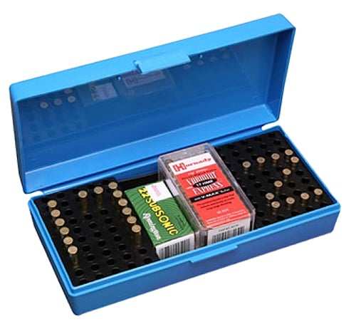 MTM Case Gard SB-200 Ammo Box w/ Handle, Blue - SB20020