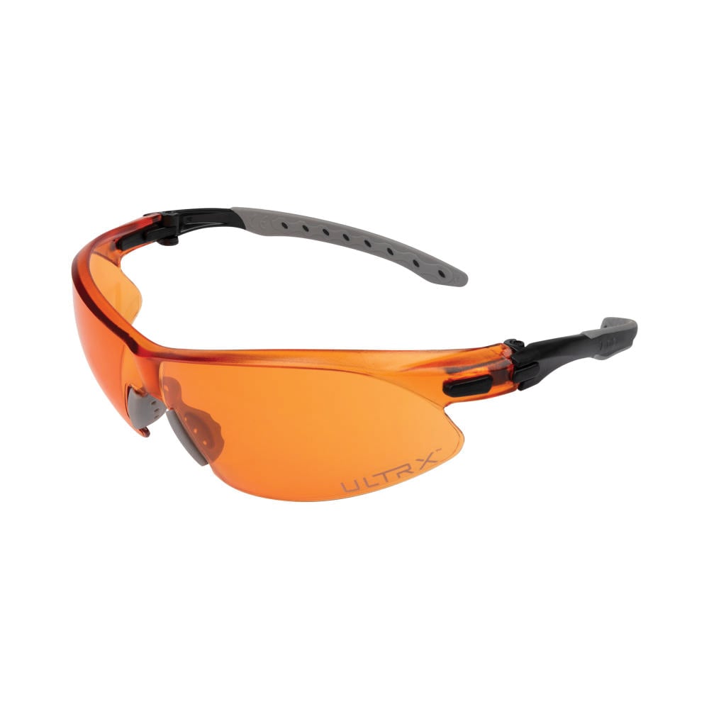 ULTRX Keen Safety Glasses, Black/Amber