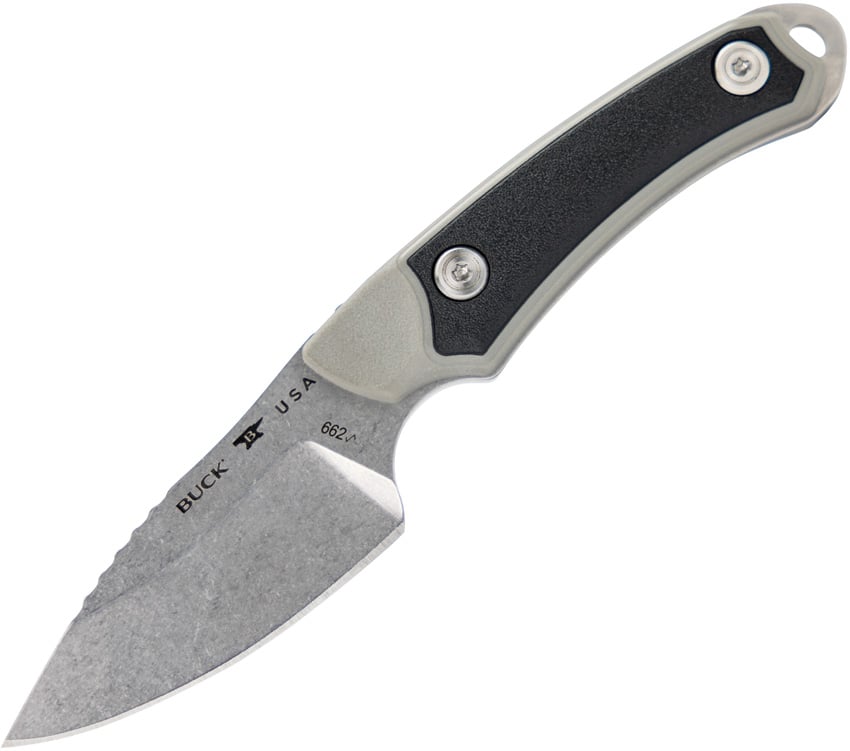 Buck Alpha Scout Select Fixed Blade Drop Point Knife, Gray - 0662GYS-C