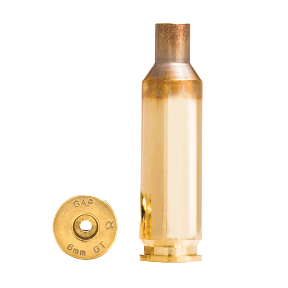 Alpha Munitions 6mm GT Small Rifle Unprimed Brass Cartridge Case, 100rds