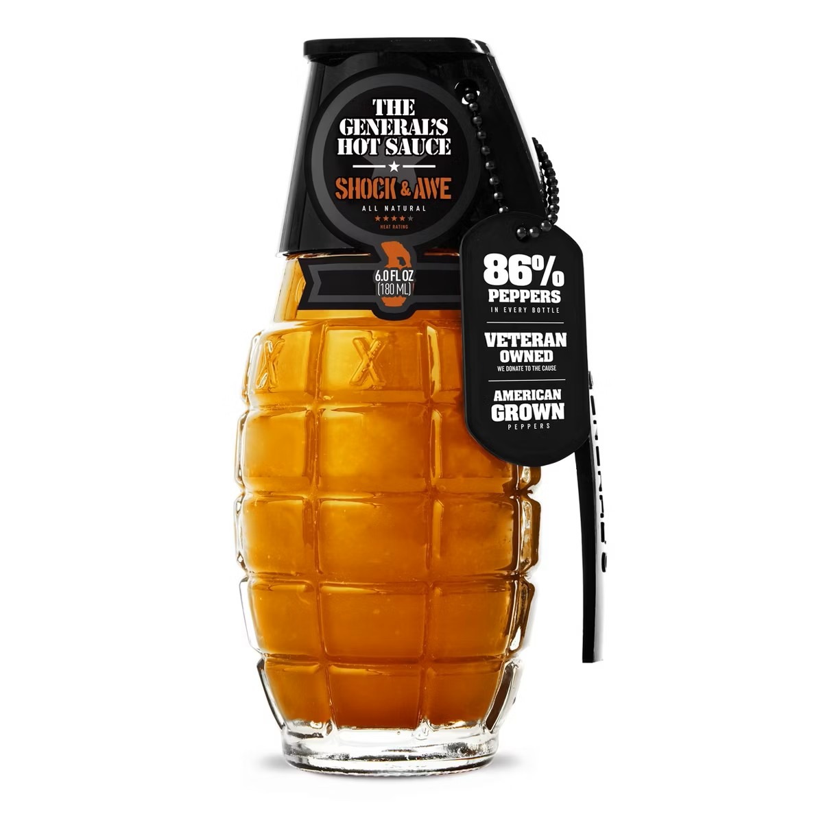 The General's Hot Sauce 6 oz, Shock & Awe - 0311-003
